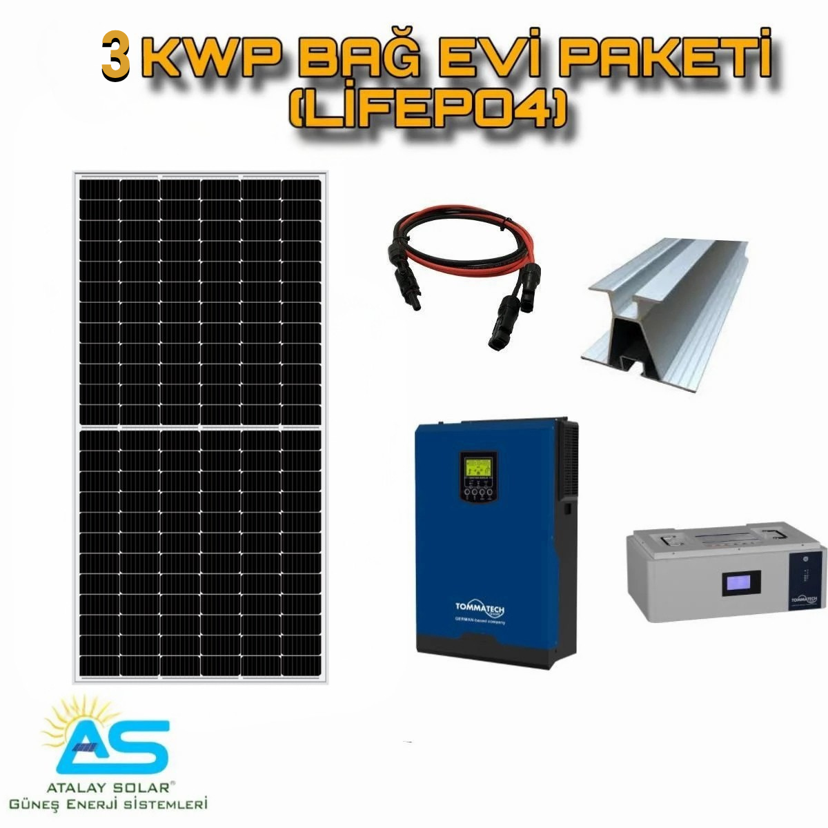 3 KWP BAĞ EVİ PAKETİ ( LİFEPO4 )